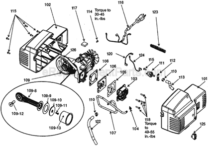 Page B Diagram and Parts List for CFFN250B Type 3 Porter Cable Compressor